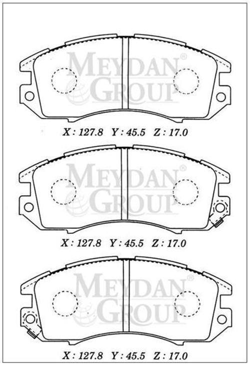 Subaru Impreza 93/96 Ön Fren Balatası (Di̇sk) (127,8x45,5x17) (Daıwa) 