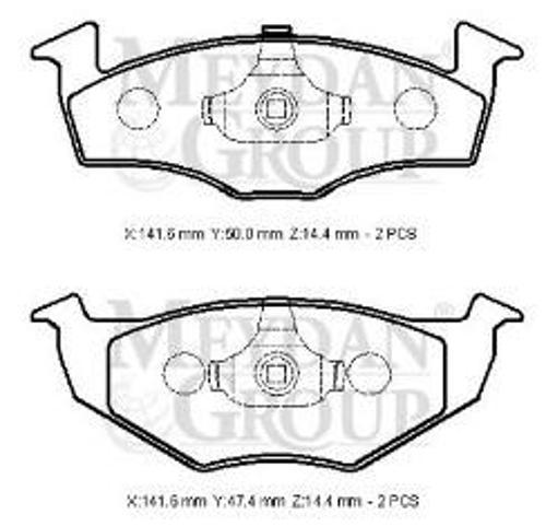 Volkswagen Polo Classic 96/01 Ön Fren Balatası (Di̇sk) (141,6x50x16,48/141,6x47,4x16,48) (Bramax) 