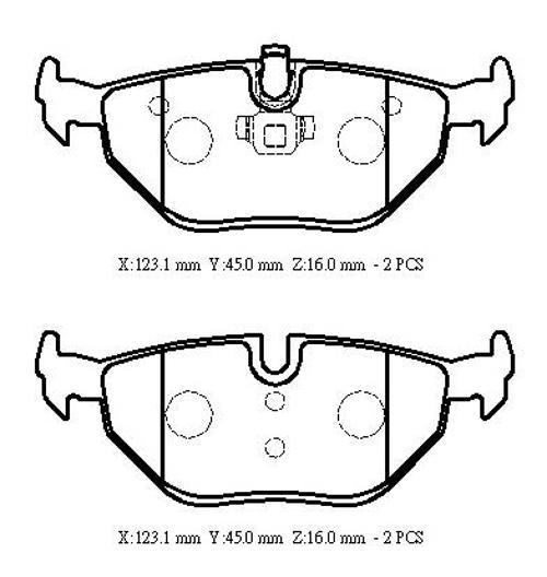 Saab 9 5 99/03 Arka Fren Balatası (Kablosuz)(di̇sk) (123,1x45x16)(bramax) 