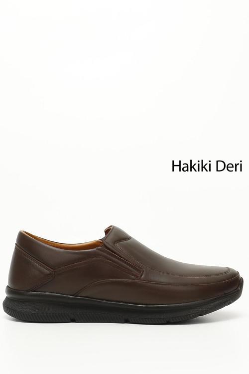 Erkek Koyu Kahve Hakiki Deri Comfort Ayakkabı