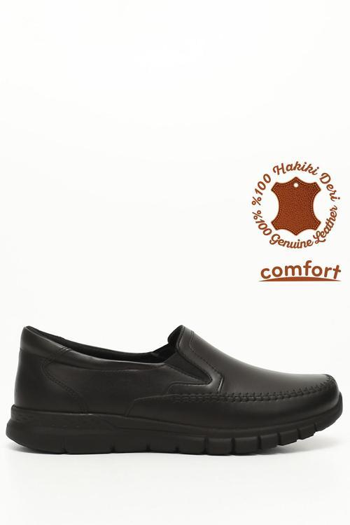 Kadın Siyah Hakiki Deri Comfort Ayakkabı