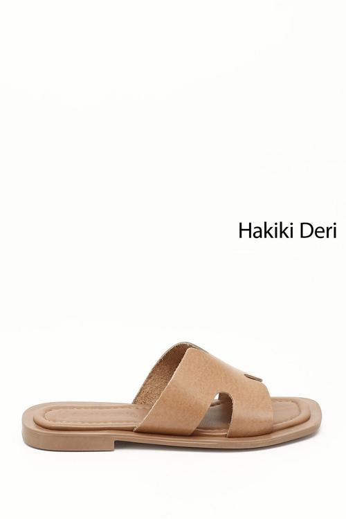 Kadın Taba Hakiki Deri Terlik