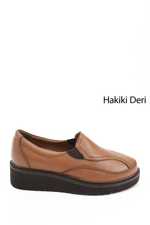Kadın Taba Antik Dolgu Taban Hakiki Deri Ayakkabı