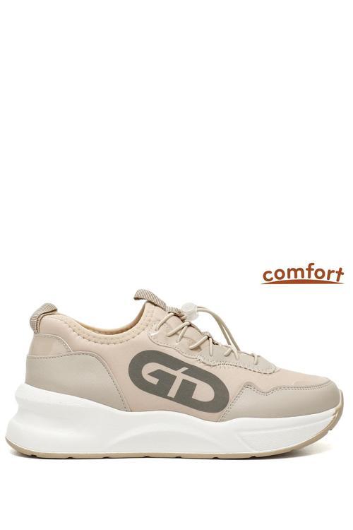 Kadın Nude Dolgu Taban Triko Comfort Sneaker