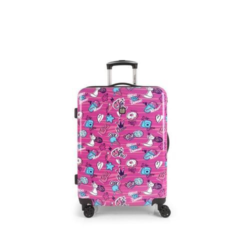 Trolley Valiz Orta Boy Sticker Pembe GB.234146