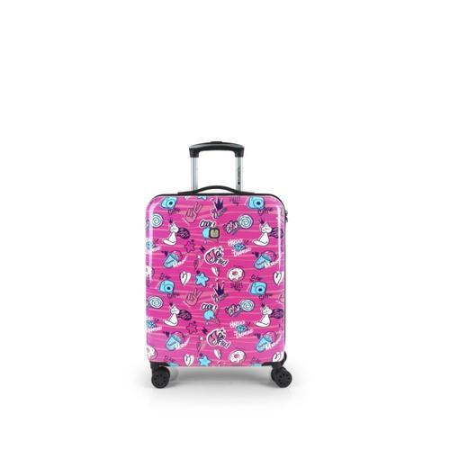 Trolley Valiz Kabin Boy Sticker Pembe GB.234122