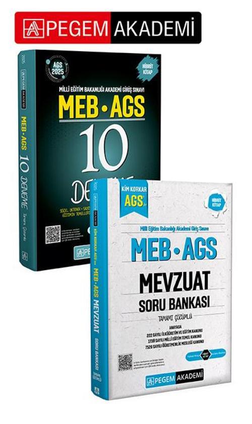 PEGEM AKADEMİ 2025 Kim Korkar MEB AGS Soru Bankası Mevzuat Anayasa 222 Sayılı İlköğretim ve Eğitim K