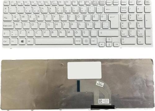 Sony Vaio E Serisi, SVE15 Uyumlu Notebook  Klavyesi - Beyaz - TR