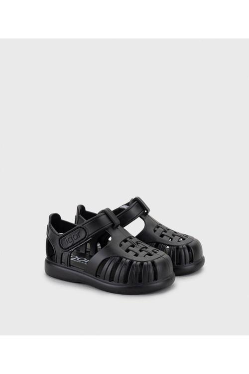 Tobby Solid Negro Black Çocuk Sandalet S10271-002