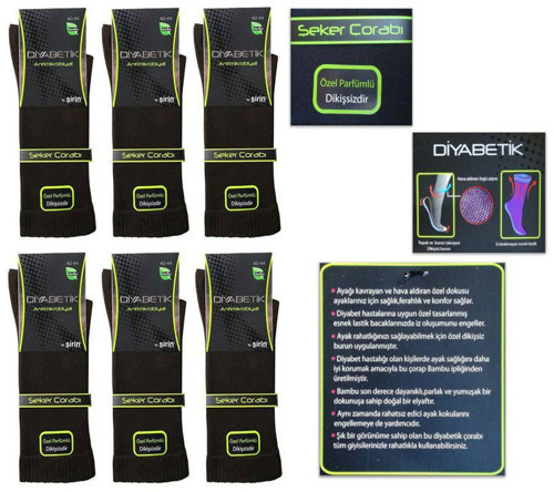 Erkek Bambu Şeker Çorabı 8100 - 12 Adet