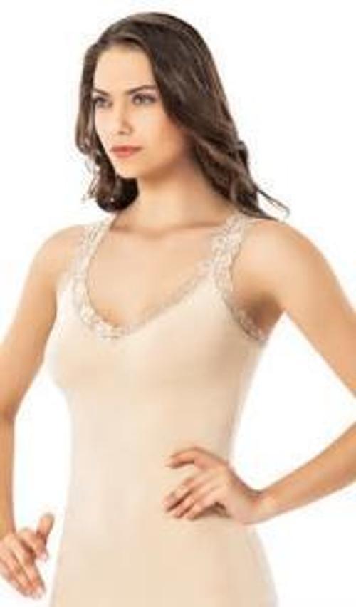 Bayan Modal V Yaka Dantel Askılı Atlet 6606