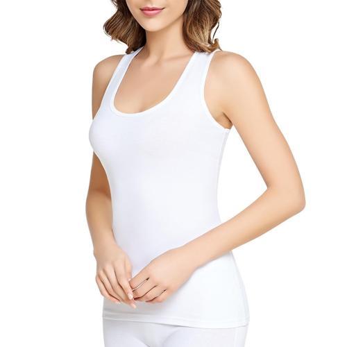 6 Adet Tutku Bayan Ribana Geniş Askılı Atlet Beyaz