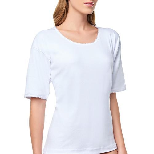 6 Adet Tutku Bayan Kaşkorse Kısa Kollu Fanila Atlet Beyaz 0141