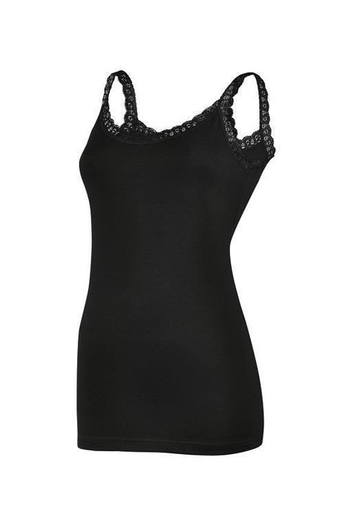 6 Adet Yıldız Bayan Likralı Dantelli Askılı Atlet Siyah 2281