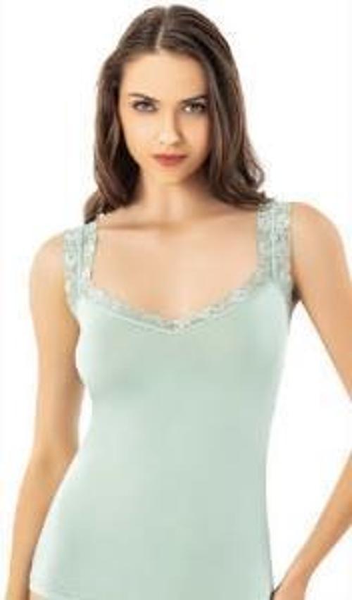 Bayan Modal V Yaka Dantel Askılı Atlet 6606