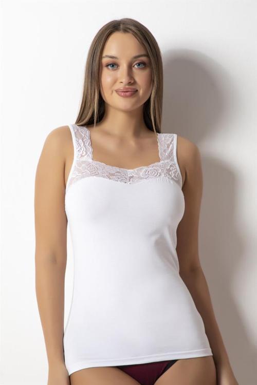 Bayan Güpür Dantelli Askılı Atlet 3412