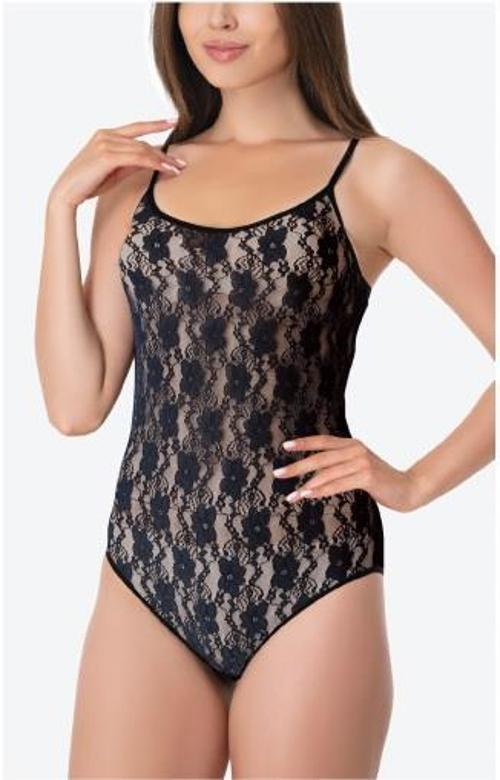 Bayan Modal Önü Bütün Dantelli İp Askılı Çıtçıtlı Body 1101