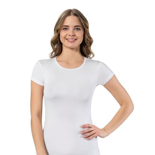 Bayan Bambu Likralı Kısa Kollu Fanila Atlet 3750