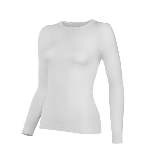 6 Adet Yıldız Bayan Likralı Uzun Kollu T-Shirt Fanila Beyaz 2145