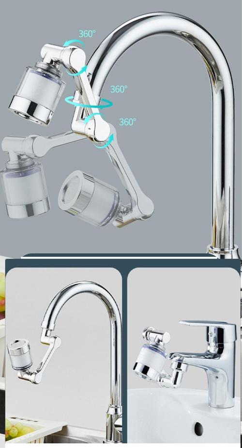 Büro Ev Lavabosu için Filtreli Kireç Hapsedici Uzatıcı Robotik Kol Musluk Başlığı