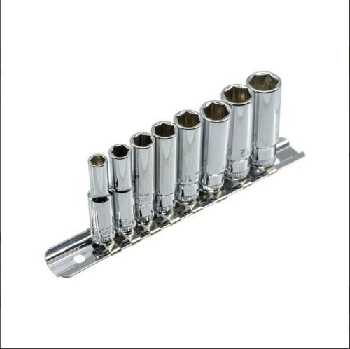 8 Parça 1/4" 6 Köşe Derin Lokma Anahtar Takımı (Raylı) - C04-RH08