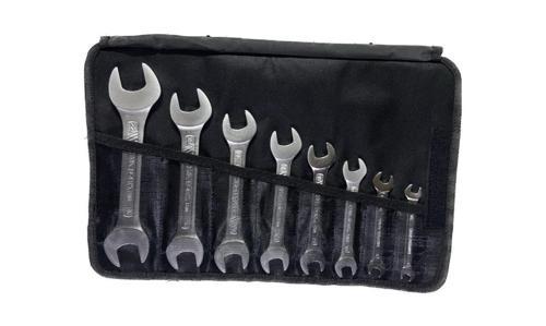 8 Parça Çatal İki Ağız Anahtar Takımı(Kısa Tip)Bez Çantalı - B10-R08