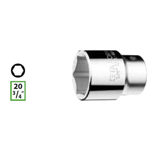 Form 3/4"Altı Köşe Lokma Anahtar 19mm - C32-H19