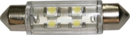 Ampül 12V, LED, T11, SV8.5-8, cool white - 2x4 LEDs 360°,11x39mm