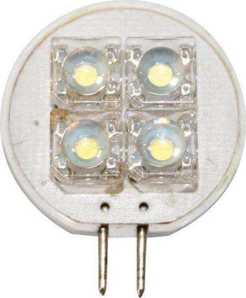 Ampül 12V, LED, T25, G4, cool white - 4 PIRANHA LEDs, 37x25x8,2mm