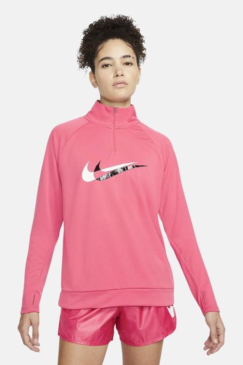 Air Women's Running Mid Layer 1/4 Zip 1/4 Fermuar Pembe Koşu Üstü