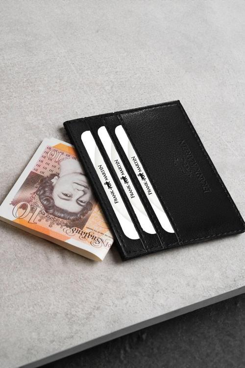 Orijinal Kutulu Unisex Slim Deri Ince Model Kredi Kartı & Kartvizitlik Kartlık Siyah