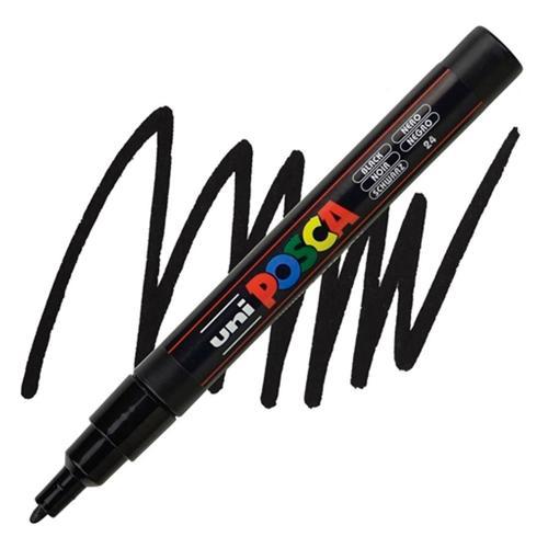 Posca 0.9-1.3 Siyah Su Bazlı Poster Markör Kalem 03479 PC-3M