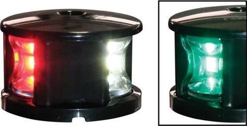 FOS LED 12 ÜÇ RENKLİ SEYİR FENERİ, siyah