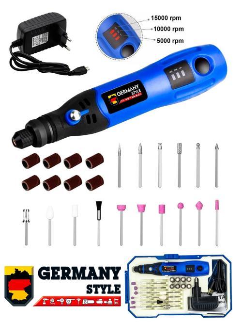 Mini Hobi Gravür Şarjlı Taşlama Akülü 24 Parça Gravür Set