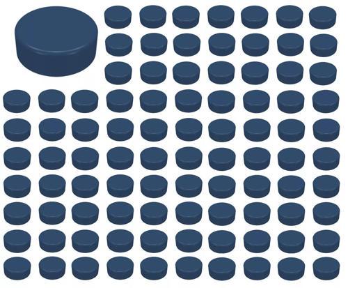 100 Adet LEGO 1X1 Yuvarlak Fayans Parçası Lacivert Yedek Parça - 100 Pieces LEGO 1X1 Round Tile Piece Navy Blue Spare Part
