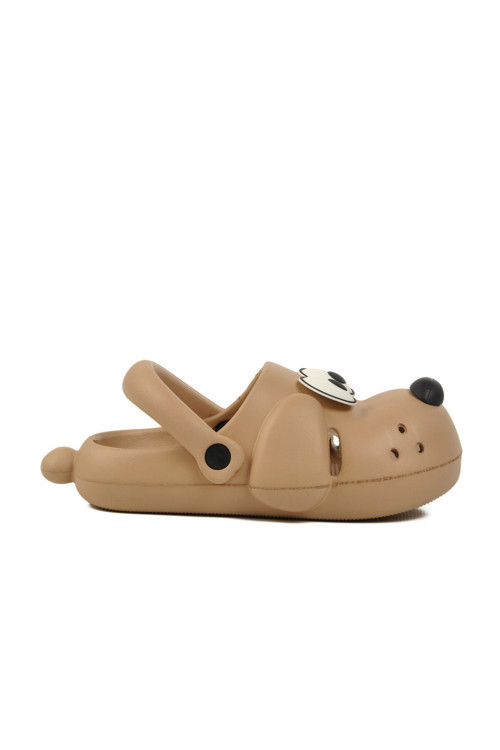 Bej Unisex Çocuk Sabo Terlik Doggy F
