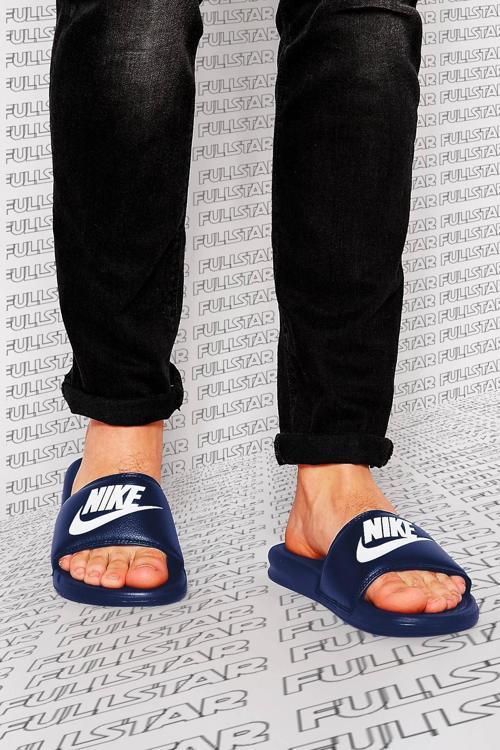 Futura Benassi Slide Hard Blue Unisex Tek Bantlı Tek Bantlı Lacivert