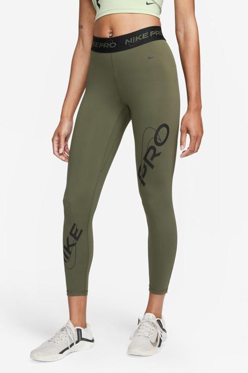 Pro Dri Fit Grafik Mid Rise 7/8 Lenght Tight Purple Kadın Antrenman Taytı Haki