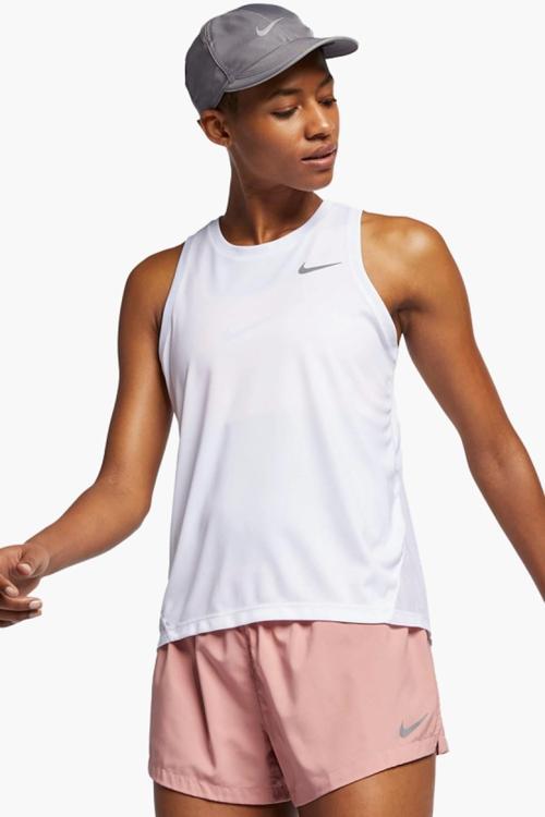 Miler Dri Fit Running Tank Top White Sırt Panelli Koşu Antrenman Atleti Beyaz