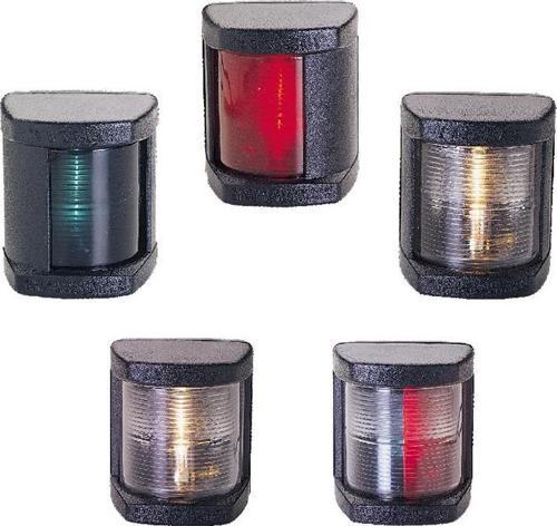 Klasik LED 12 Pruva Feneri 225°, 12-24V, beyaz (Siyah gövde)