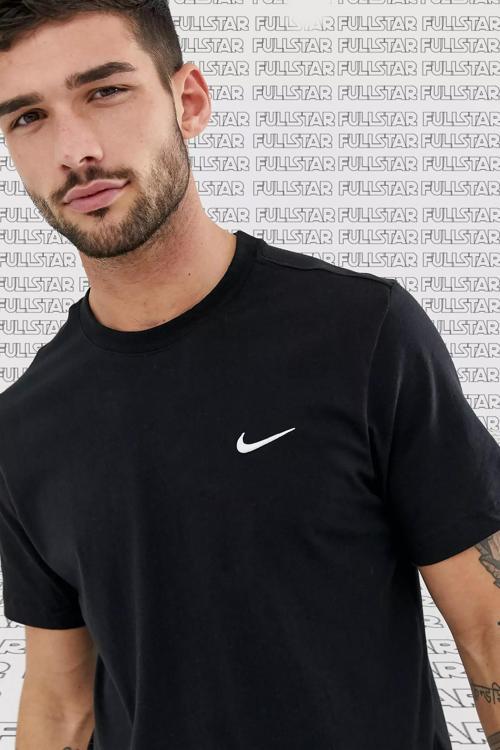 Sportswear Basic Tee Cotton Unisex Black Yazlık ince Tişört Siyah