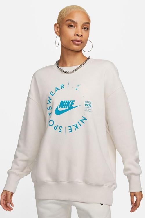 Sportswear Utility Graphic Women’s Kadın Oversize Sweatshirt Krem