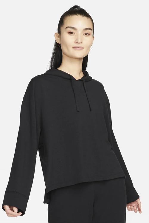 Yoga Dri Fit Women's Fleece Hoodie Kadın Kapüşonlu Yumuşak Sweatshirt Siyah