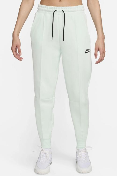Sportswear Tech Fleece Standart Fit Mid Rise Jogger Kadın Eşofman Altı Açık Yeşili