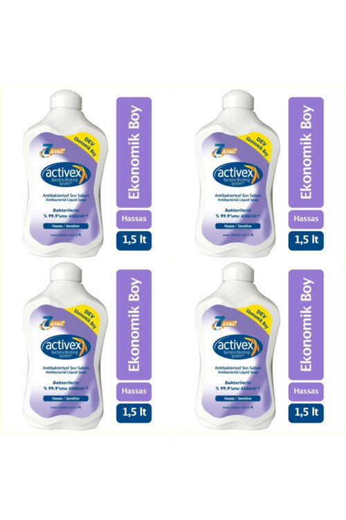 Antibakteriyel Sıvı Sabun Hassas 1.5 Lt 4 Adet