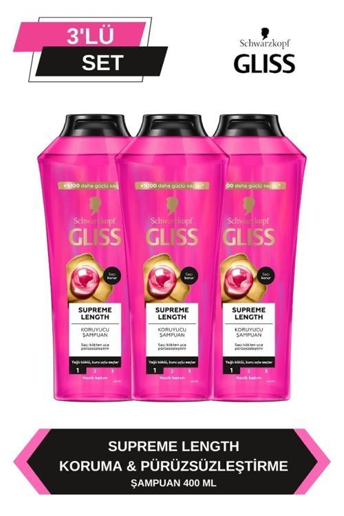 Supreme Length Uzun Saçlara Özel Şampuan 400 Ml X 3 Adet