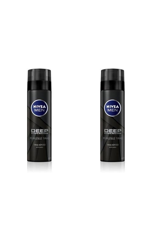 Nıvea Tıraş Köpüğü Deep Dimension Aktif Karbon 200Ml 2'Li Paket