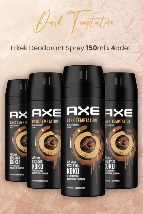 Dark Temptation Erkek Deodorant Sprey 150 Ml X 4 Adet