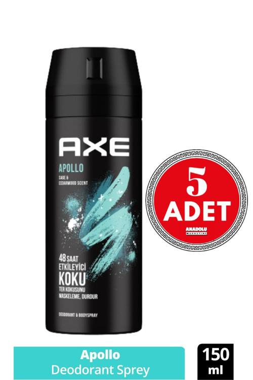 Apollo Erkek Sprey Deodorant 150 Ml (5 Adet)
