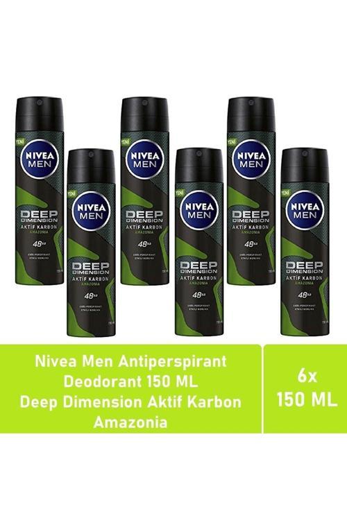 Nıvea Men Deodorant Deep Dimension Amazonia 150 Ml - 6'Lı Avantaj Paketi